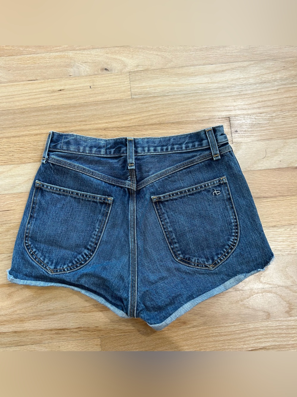 Rag & Bone Denim High Waisted Cut Off Shorts  2 inch Inseam Size 27 - Picture 9 of 13
